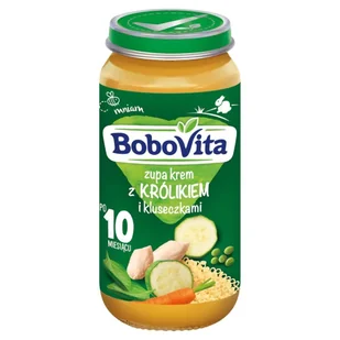 BoboVita Zupa krem z królikiem i kluseczkami po 10 miesiącu 250 g - Dania dla dzieci - miniaturka - grafika 1