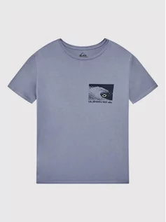 Koszulki i topy damskie - Quiksilver T-Shirt Smiley Waves EQBZT04441 Niebieski Regular Fit - grafika 1