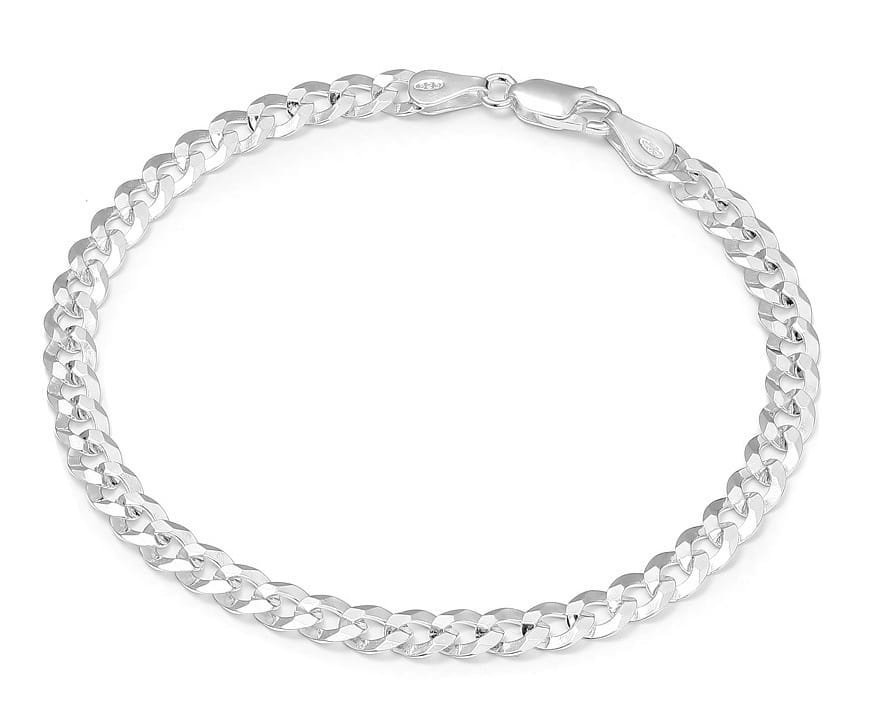 Srebrna bransoletka męska pancerka 20 cm pr925