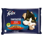 Mokra karma dla kotów - Purina Felix Fantastic Fantastic Wybór Mięs (królik+jagnięcina) w galaretce saszetka 4x85g - miniaturka - grafika 1