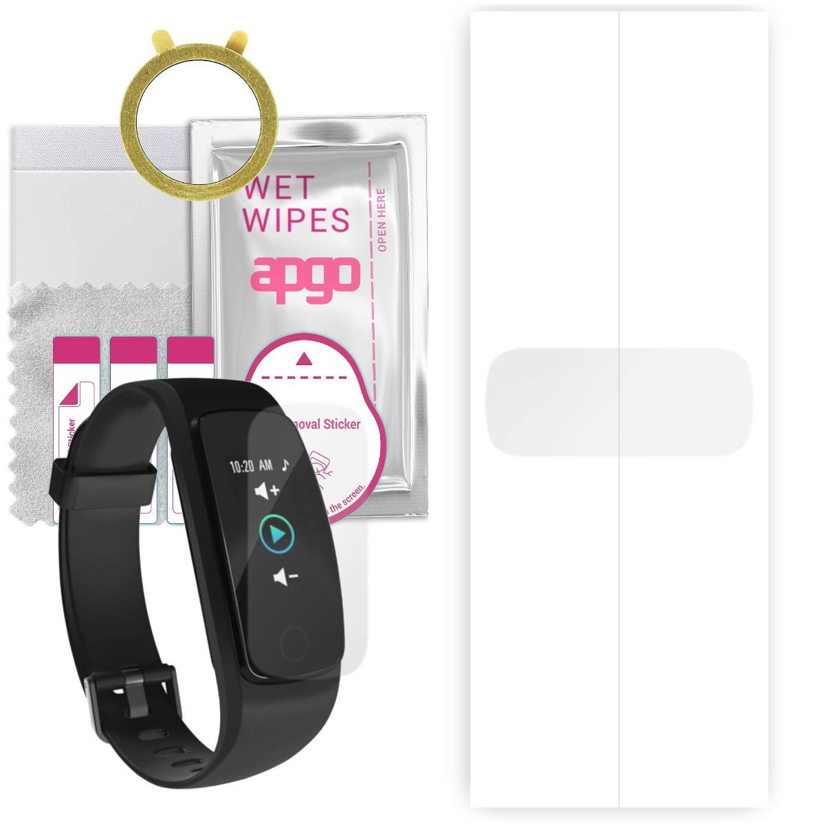 1x Folia hydrożelowa do Lamax Bfit Pro 2 - apgo Smartwatch Hydrogel Protection Ochrona na ekran smartwatcha