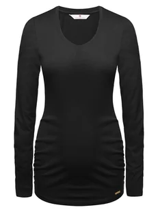 Damska bluzka ciążowa z długim rękawem basic czarna Bellybutton Maternity , r.XL - Bluzki damskie - miniaturka - grafika 1