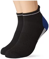 Skarpetki męskie - Dim Skarpety ze średnim trzymaniem białe Dim Sport Komfort Męskie x2, Noir / Bleu Surf, 42 EU - miniaturka - grafika 1