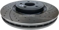 Tarcze hamulcowe - Przednia WIERCONA nacinana tarcza hamulcowa 380mm BLACK Dodge Durango SRT -2020 - miniaturka - grafika 1