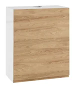 Meble kuchenne - Alba Szafka Wisząca Wysoka Prawa Z Czarnym Okapem Gok-60-H92 Hikora - miniaturka - grafika 1