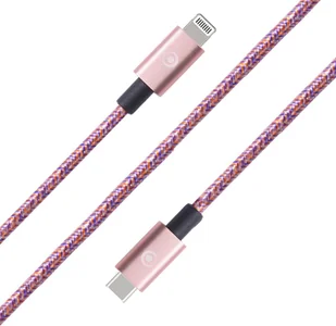 BigBen Connected, kabel sieciowy USB-C/Lightning 2 m - 3 A, różowy - Kable miedziane - miniaturka - grafika 1