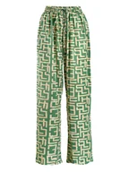 Spodnie damskie - BLE Spodnie w kolorze złoto-zielonym - miniaturka - grafika 1