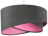 Lampy sufitowe - Grafitowo-różowa nowoczesna lampa wisząca - EX991 S6-H96 - miniaturka - grafika 1