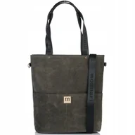 Torebki damskie - Torebka MONNARI Torba SHOPPER Duża Praktyczna Zamszowa PREMIUM Czarny - miniaturka - grafika 1