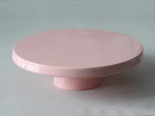 Różowa patera na ciasto / tort duża - Tace i patery - miniaturka - grafika 1
