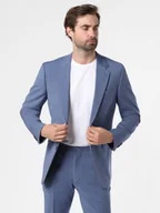 Garnitury - Tiger of Sweden Marynarka męska od garnituru modułowego Mężczyźni Slim Fit wełna ze strzyży niebieski jednolity, 46 - miniaturka - grafika 1