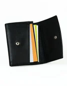 Etui na dokumenty i karty - Skórzane etui na karty Czarne Polski produkt - miniaturka - grafika 1