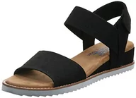Sandały damskie - Skechers Desert Kiss sandały damskie z paskiem na kostce, czarny - Czarny Bik - 35 EU - miniaturka - grafika 1
