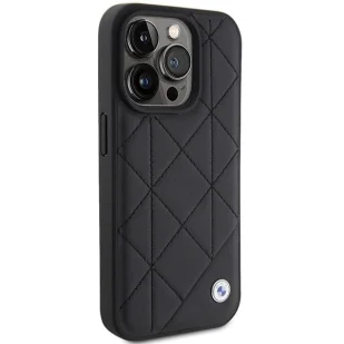 Etui BMW Leather Quilted na iPhone 15 Pro Max - czarne - Etui i futerały do telefonów - miniaturka - grafika 1