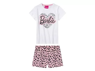 Spodnie i spodenki dla dziewczynek - Piżama (koszulka + szorty) lub Koszula nocna dziewczęca z bohaterami bajek (98/104, Wzór Barbie) - grafika 1