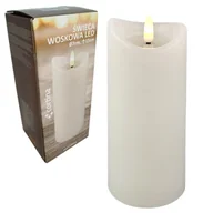 Świece - ŚWIECA WOSKOWA LED ŚWIECZKA NA BATERIE OZDOBA Z EFEKTEM PŁOMIENIA 15 CM - miniaturka - grafika 1