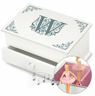 Pozytywki dla dzieci - Szkatułka na biżuterię z pozytywką i szufladką z nadrukiem dla niej dziewczynki na imieniny - miniaturka - grafika 1