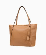 Torebki damskie - PUCCINI Torebka typu shopper z ozdobnym brelokiem brązowa - miniaturka - grafika 1