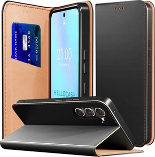 Hello Case Etui z Klapką do Samsung Galaxy S23 Skórzane, Magnetyczne, Czarne, Kabura - Etui i futerały do telefonów - miniaturka - grafika 1