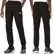 Spodnie sportowe męskie - Puma męskie czarne spodnie dresy joggery bawełna ze ściągaczami r. M - miniaturka - grafika 1