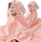 Okrycia kąpielowe dla dzieci - RĘCZNIK KĄPIELOWY Z KAPTUREM PONCZO OKRYCIE KĄPIELOWE DLA DZIECI 70x140 CM - miniaturka - grafika 1