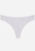 Majtki damskie - Szare Gładkie Majtki Stringi z Bawełną Chrysile - miniaturka - grafika 1