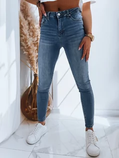 Spodnie damskie - Spodnie damskie jeansowe LUKAS niebieskie Dstreet UY1441 - grafika 1