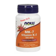 Witaminy i minerały - Now Foods Witamina K2 MK-7 100mcg 60veg kaps - suplement diety USA - miniaturka - grafika 1