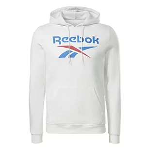Reebok Męska bluza z dużym logo, biały, XXL - Bluzy męskie - miniaturka - grafika 1