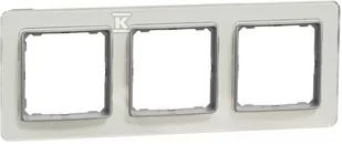 Schneider Electric Ramka 3-krotna, imitacja szkło bialy SEDNA ELEMENTS - Klawisze i ramki - miniaturka - grafika 1