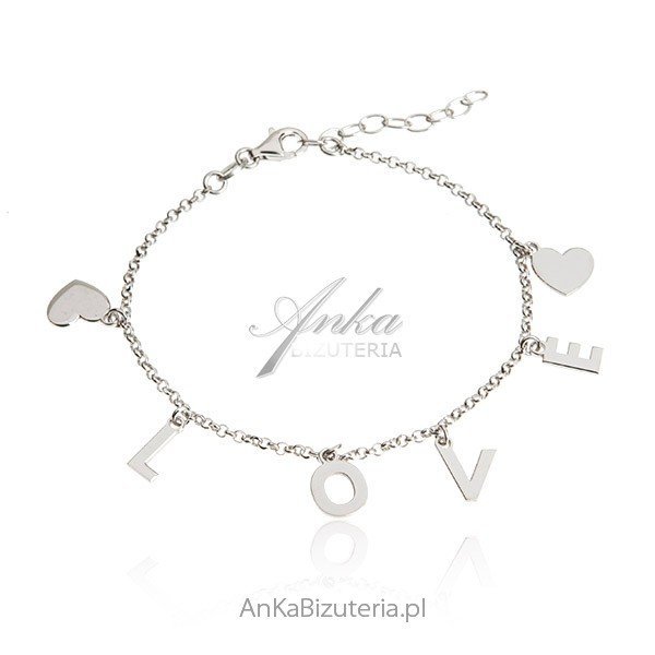 ankabizuteria.pl Srebrna bransoletka LOVE
