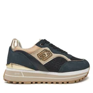 Sneakersy damskie - Sneakersy Liu Jo Maxi Wonder 73 BA5015 PX542 Czarny - miniaturka - grafika 1