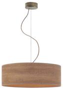 Lampy sufitowe - Lumes Lampa wisząca Lumes Żyrandol w stylu eko z abażurem 50 cm EX851-Hajfes wybór kolorów Orzech - miniaturka - grafika 1