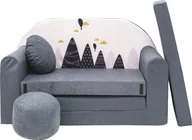 Łóżeczka i kojce - Sofa dla dzieci KANAPA Rozkładana Mała Mini MIĘKKA Dziecięca FUNKCJA SPANIA - miniaturka - grafika 1