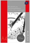 Szkolne artykuły papiernicze - Inter-druk Blok techniczny A4 240g. biały premium - miniaturka - grafika 1