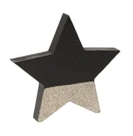 Ozdoby bożonarodzeniowe - FIGURKA DREWNIANA GWIAZDA CZARNO-ZŁOTA 12x1,5x11 cm - miniaturka - grafika 1