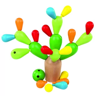Bino Kaktus drewniany - Zabawki zręcznościowe - miniaturka - grafika 1