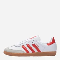 Trampki damskie - Tenisówki damskie do kostki adidas Originals Samba OG W IF6513 40 (6.5UK) Biały/Czerwony (4066765920966) - miniaturka - grafika 1