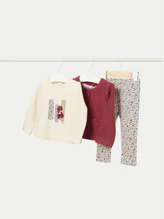 Mayoral Komplet bluza, bluzka i legginsy 2709 Czerwony Regular Fit - Komplety dla niemowląt - miniaturka - grafika 1