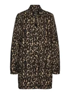 Płaszcze damskie - VERO MODA VMBRUSHEDKATRINELEO AW23 3/4 JKT płaszcz polarowy, Sepia Tint, S, Sepia Tint, S - miniaturka - grafika 1