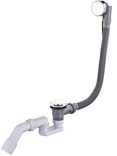Oltens Oltens Oster syfon wannowy automatyczny z pokrętłem chrom 03001100 - Syfony - miniaturka - grafika 1