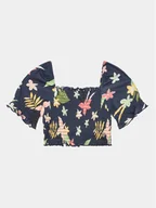 Bluzki damskie - Roxy Bluzka Sunday Night Sessions ERGKT03222 Granatowy Regular Fit - miniaturka - grafika 1