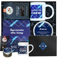 Zestawy upominkowe - Gotowy zestaw prezentowy „Box dla Taty“ kawy smakowe kubek kawa PREMIUM orzechy laskowe w czekoladzie prezent upominek na Dzień Ojca dla taty faceta.. - miniaturka - grafika 1