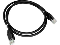 Kable miedziane - Patch-cord U/UTP kat.6 PVC 0.25m czarny ALANTEC  - ALANTEC - miniaturka - grafika 1