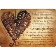 Magnesy - Szaron Magnes na lodówkę - Hymn o miłości BRĄZ - miniaturka - grafika 1