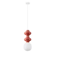 Lampy sufitowe - Wisząca lampa Colorella 2 w kolorze czerwonym z ozdobnej ceramiki - miniaturka - grafika 1