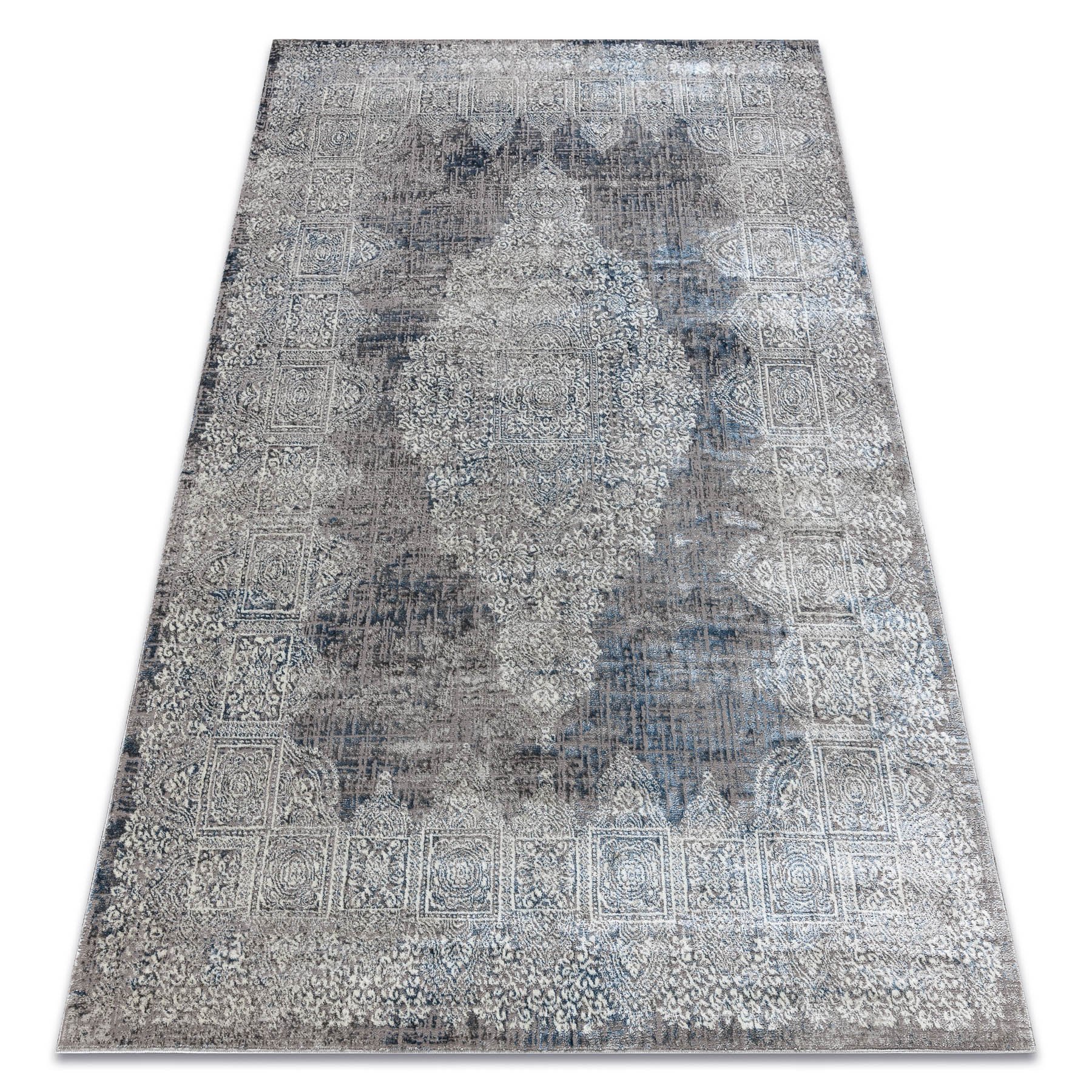Dywan BLISS Z214AZ221 krem / - Rozeta, nowoczesny, strukturalny niebieski 200x290 cm