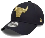 Czapki damskie - Czapka NEW ERA z daszkiem Chicago Bulls Metallic 9FORTY Cap Navy - miniaturka - grafika 1