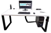 Biurka gamingowe - Biurko Gamingowe Daming Atlanta Pro Gamer Loftowe Białe - miniaturka - grafika 1