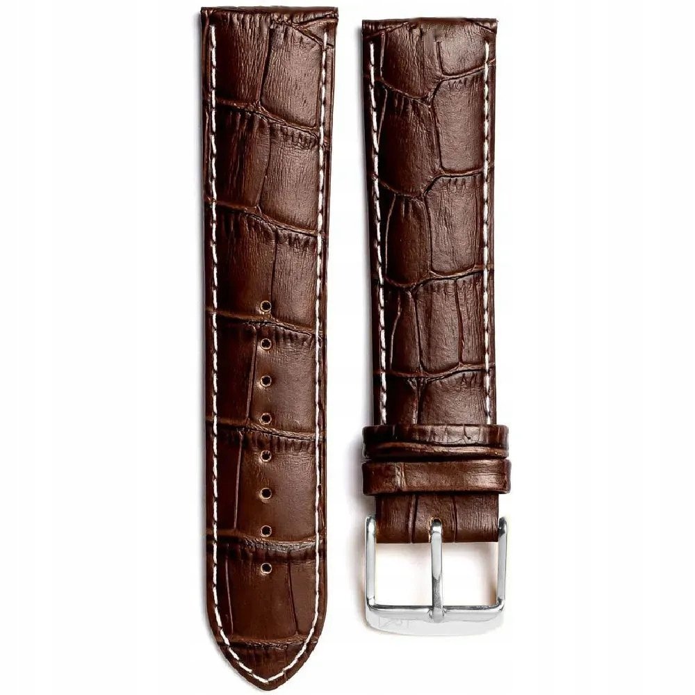 Adriatica brązowy pasek skórzany 22 mm ze złotą sprzączką